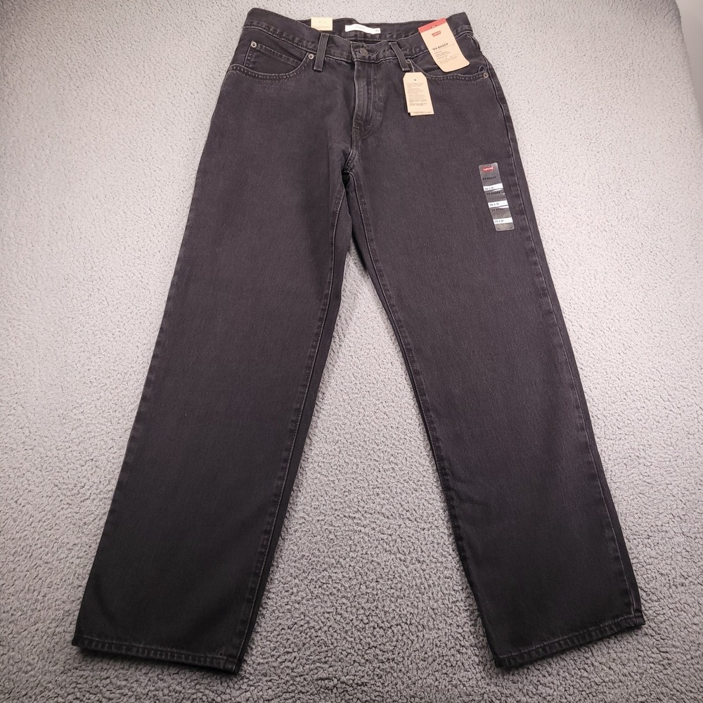 LEVIS Jeans Size 30 '94 Baggy Straight Leg Mid Rise Black Denim 30x31 NEW